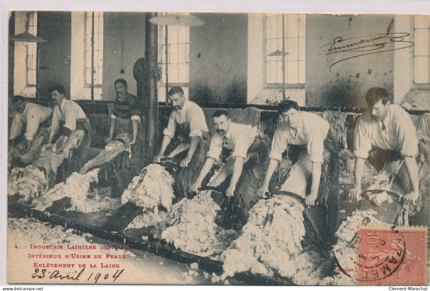 MAZAMET : Industrie Lainière, Intérieur D'Usine De Peaux, Enlèvement De La Laine - Très Bon état - Mazamet