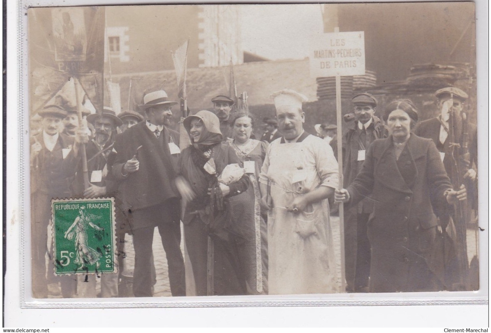 BAGNOLET : Carte Photo Des """"Martins-Pêcheurs De Paris"""" - Concours De Pêche Vers 1910 - Très Bon état - Bagnolet