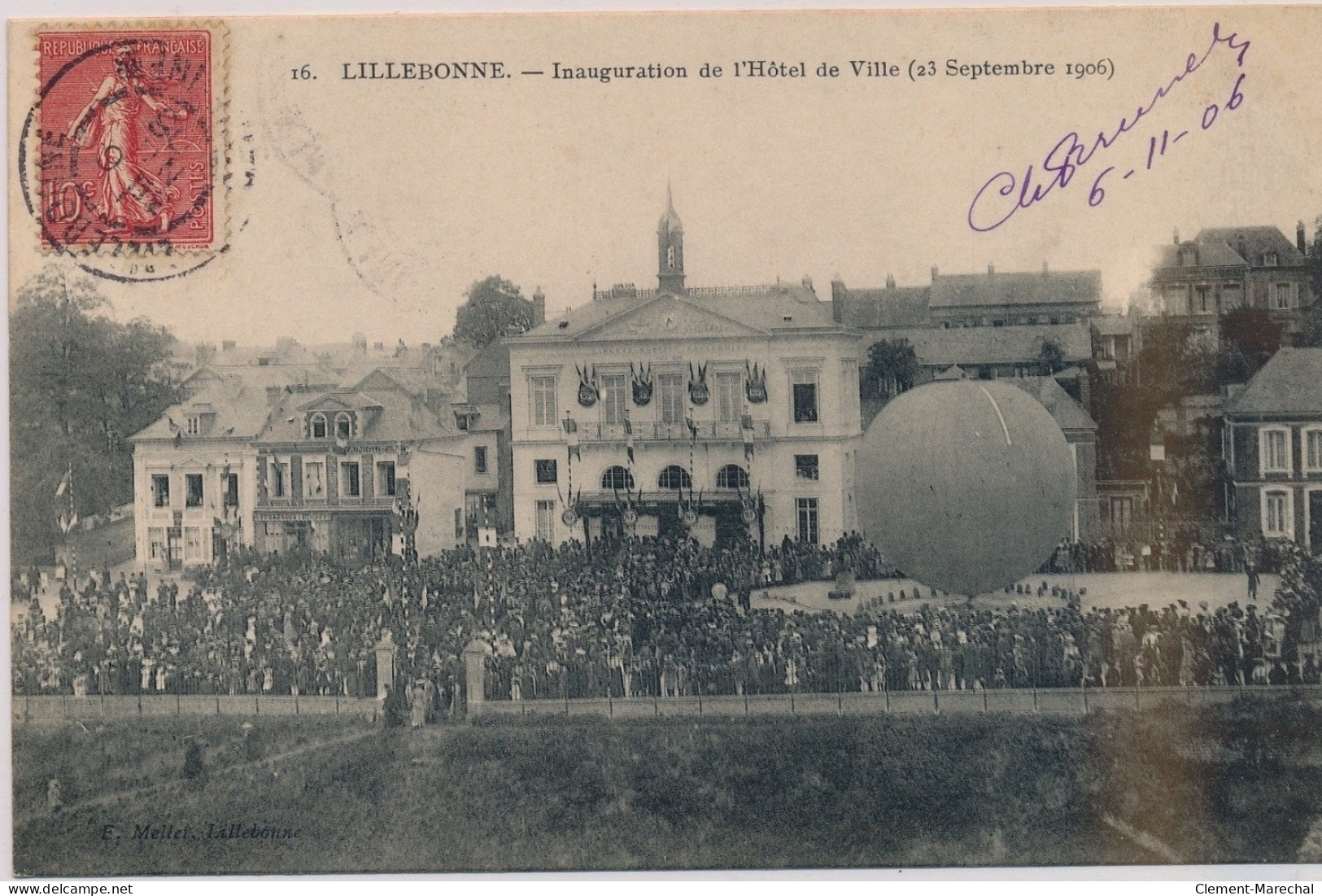 LILLEBONNE : Inauguration De L'Hôtel De Ville, 23 Septembre 1906 - Très Bon état - Lillebonne