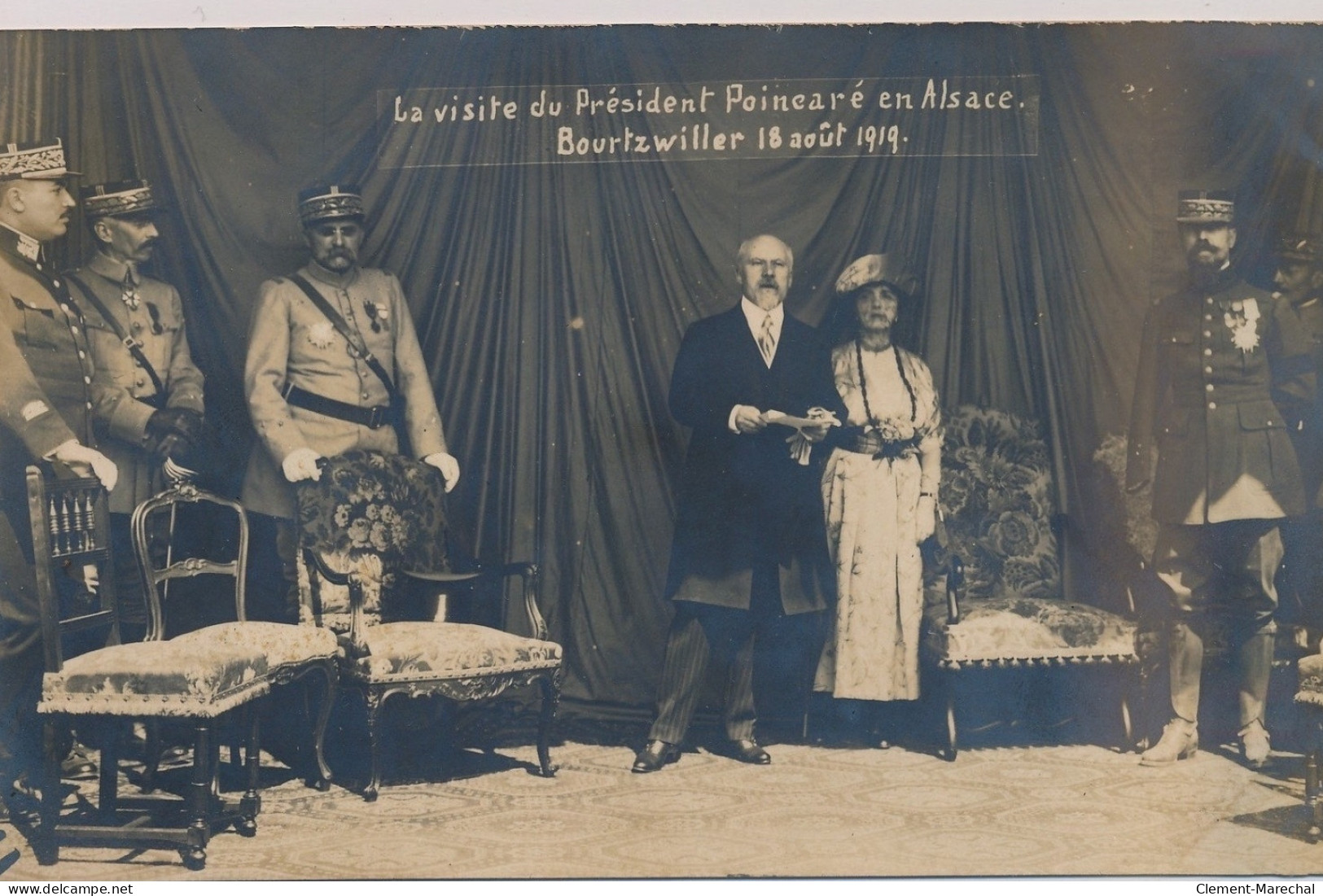 BOURTZWILLER : La Visite Du Président Poincaré, 18 Août 1919 - Très Bon état - Autres & Non Classés