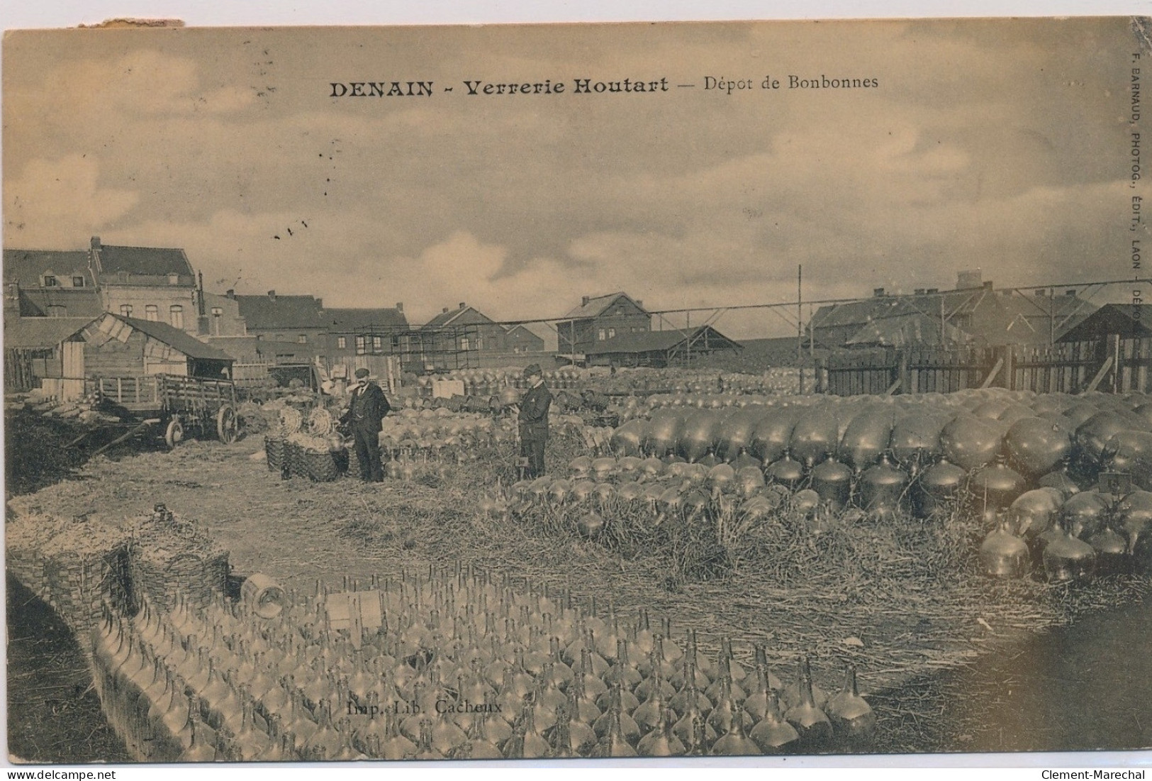 DENANIN : Verrerie HOUTART, Dépôt De Bonhonnes - état - Denain