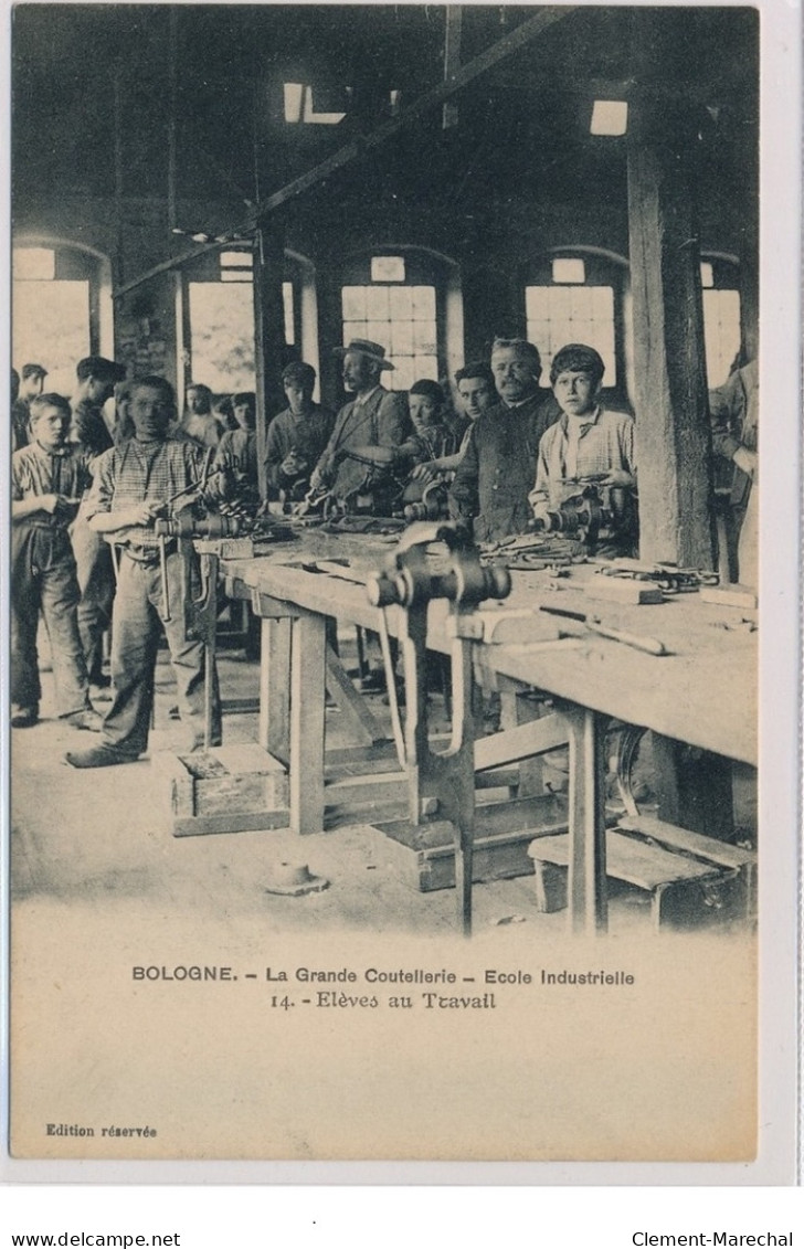 BOLOGNE : La Grande Coutellerie, Ecole Industrielle, Elèves Au Travail - Très Bon état - Autres & Non Classés