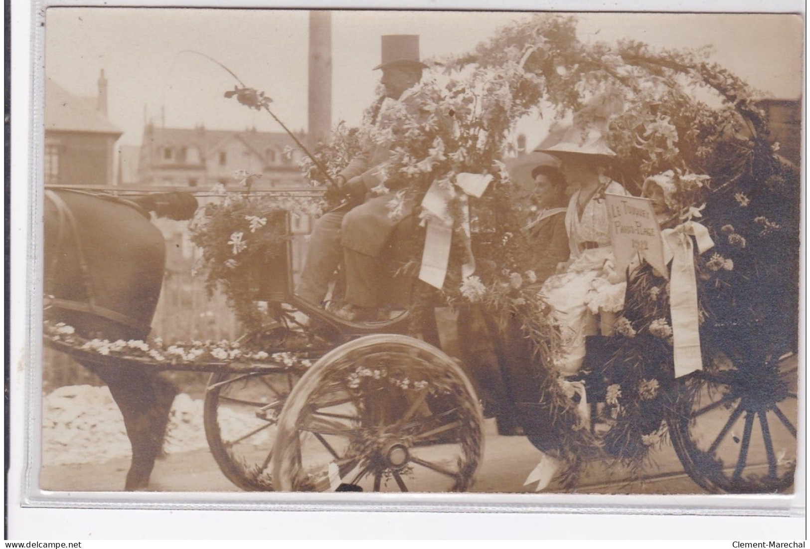 LE TOUQUET : Carte Photo D'une Cavalcade En 1912 - Très Bon état - Le Touquet