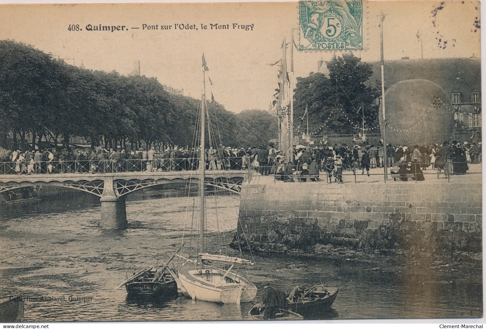 QUIMPER : Un Ballon, à Côté Du Pont Sur L'Odet, Le Mont Frugy - Très Bon état - Quimper