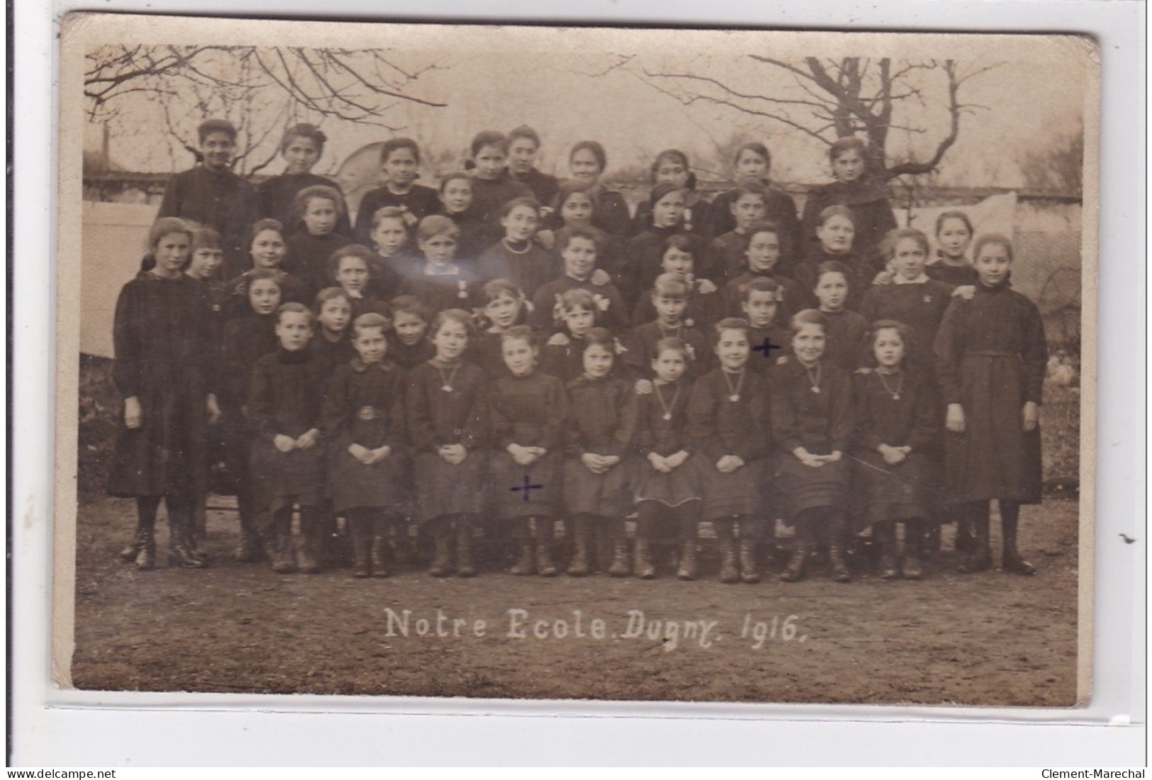 DUGNY : Carte Photo D'une Classe D'école En 1916 - Très Bon état - Dugny