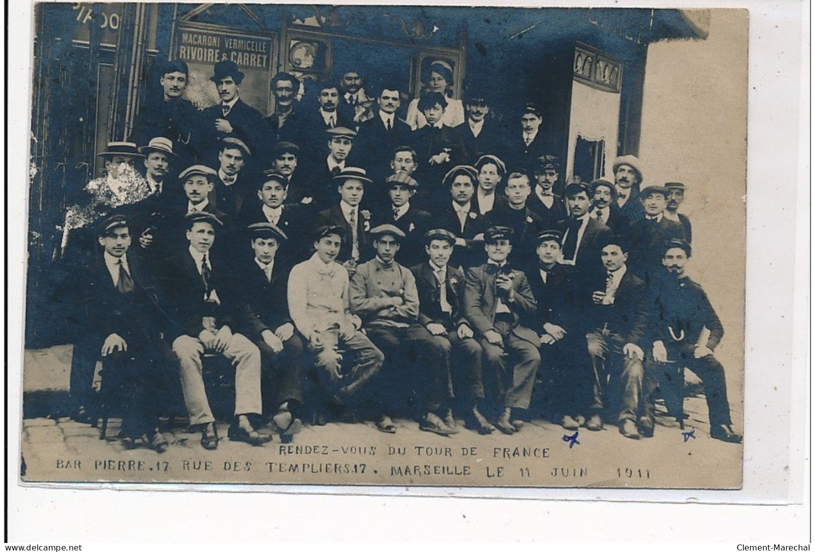 MARSEILLE : Rendez-vous Du Tour De France Bar Pierre 17 Rue Des Templiers 11 Juin 1911 - Tres Bon Etat - Unclassified