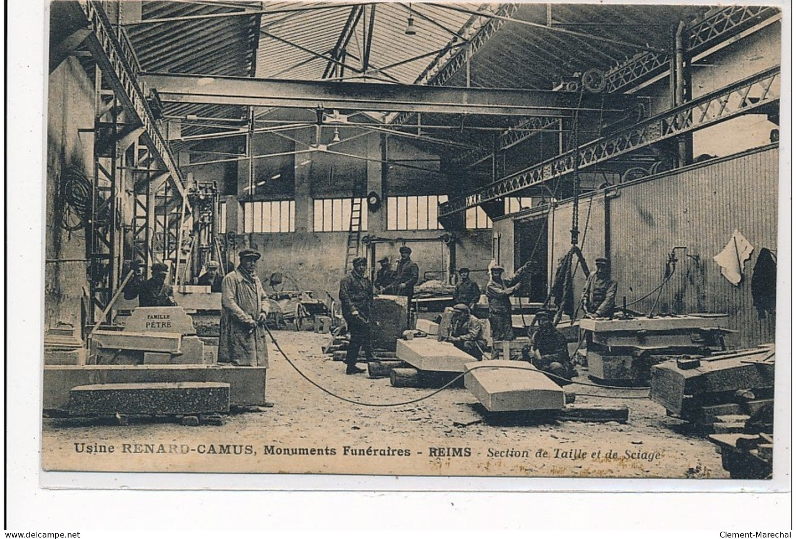 REIMS : Usine Renard-camus, Monuments Funéraires Section De Taille Et De Sciage - Tres Bon Etat - Reims