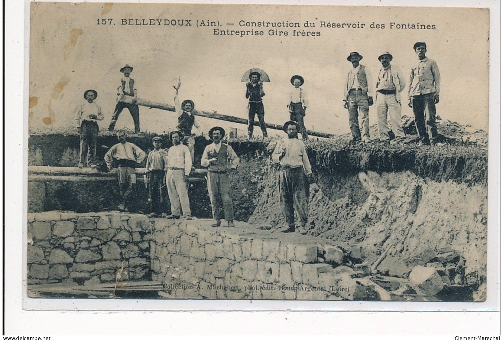 BELLEYDOUX : Construction Du Reservoir Des Fontaines Entreprise Gire Freres - Etat - Belley