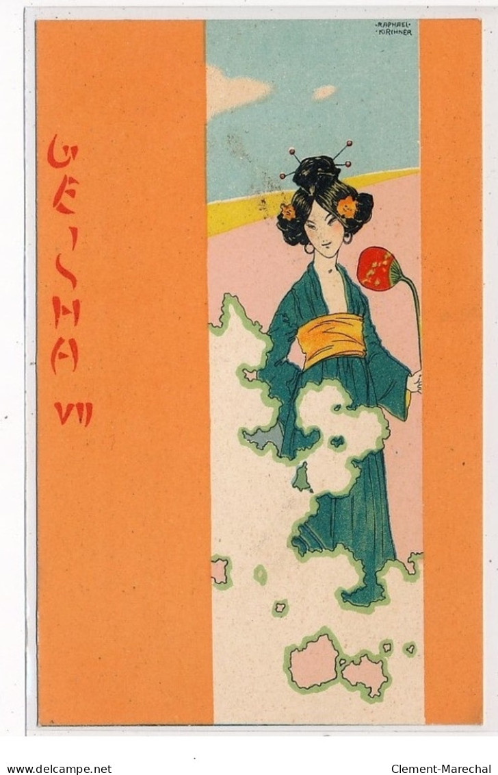 KIRCHNER RAPHAEL : D8 Signées "Geisha" Japonaise - Tres Bon Etat - Kirchner, Raphael