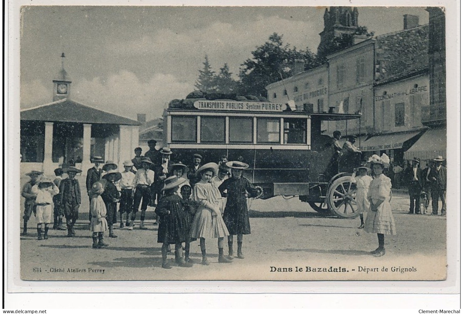 BAZAS : Dans Le Bazadais, Depart De Grignols (autobus) - Etat - Bazas