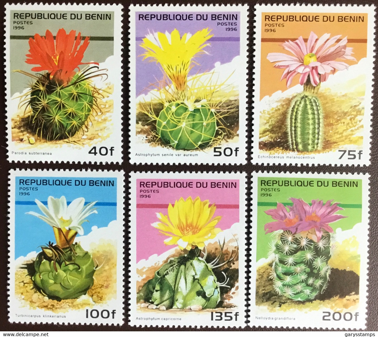 Benin 1996 Cacti Flowers MNH - Cactusses