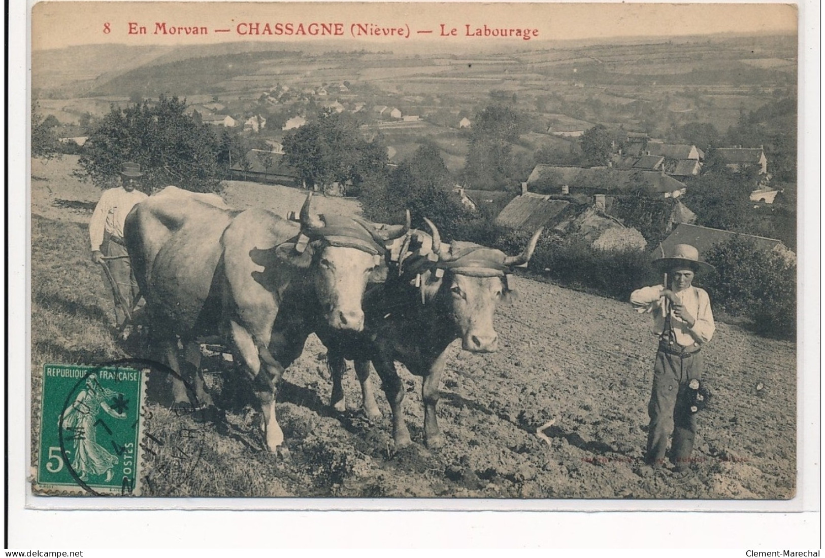 CHASSAGNE : Le Labourage, Boeufs Attelage - Etat - Altri & Non Classificati