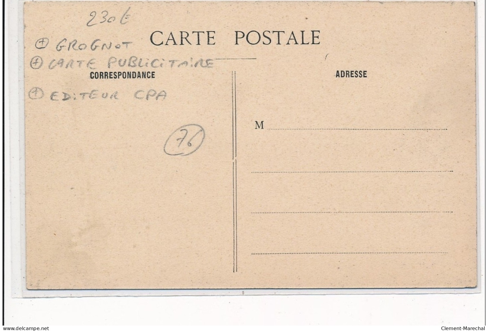 LE TREPORT : Grognot, Carte Publicitaire, Editeur CPA - Tres Bon Etat - Le Treport