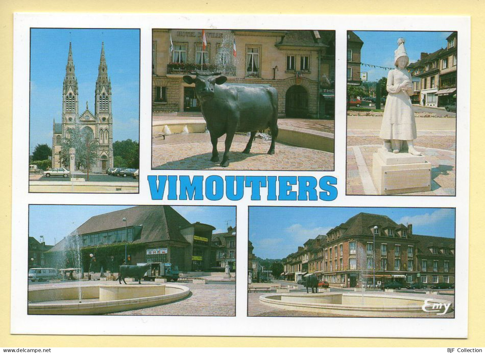 61. VIMOUTIERS – Multivues (La Vache Normande / Statue De Marie  Hard) (voir Scan Recto/verso) - Vimoutiers