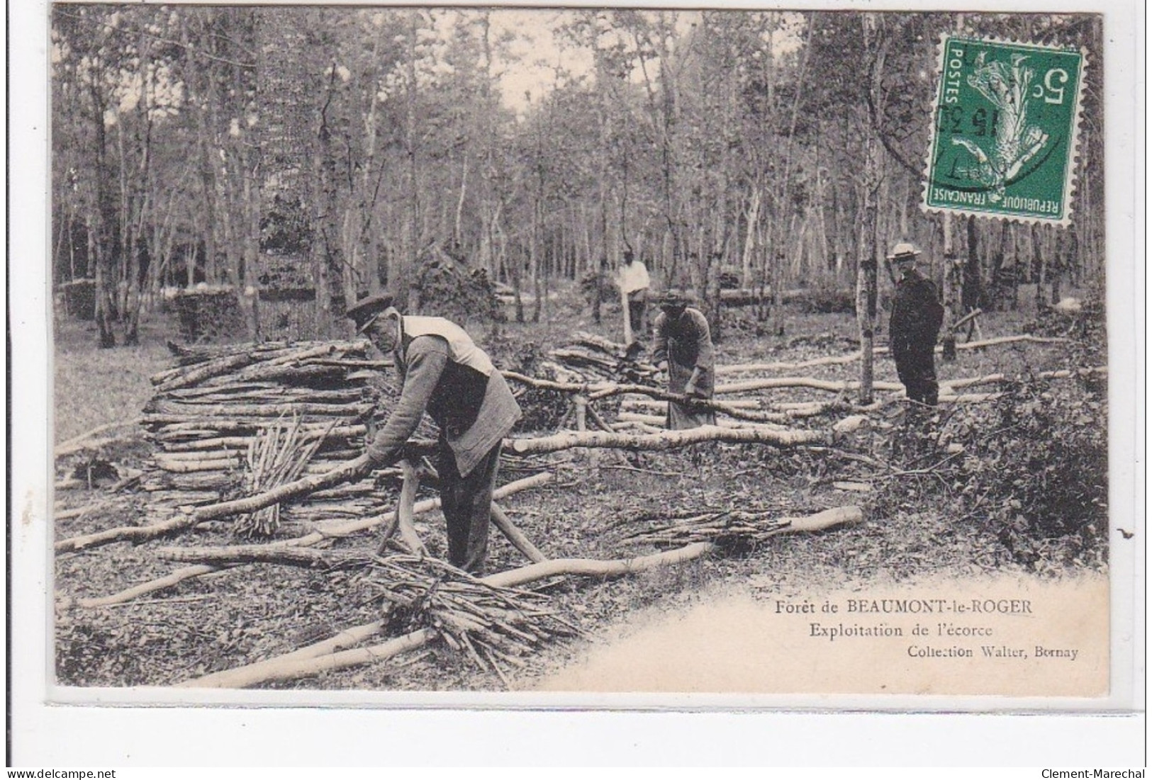 BEAUMONT-le-ROGER : Foret De Beaumont-le-roger Exploitation De L'écorce - Très Bon état - Beaumont-le-Roger