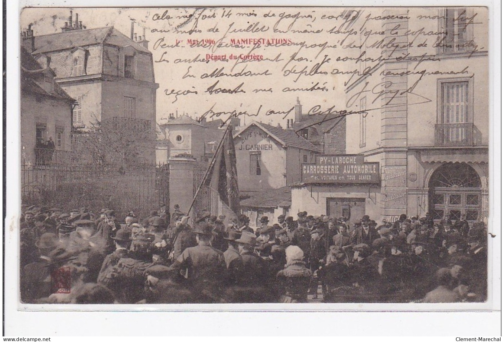 DIJON : 1er Mai 1906 Manifestation Départ Du Cortège - Très Bon état - Dijon