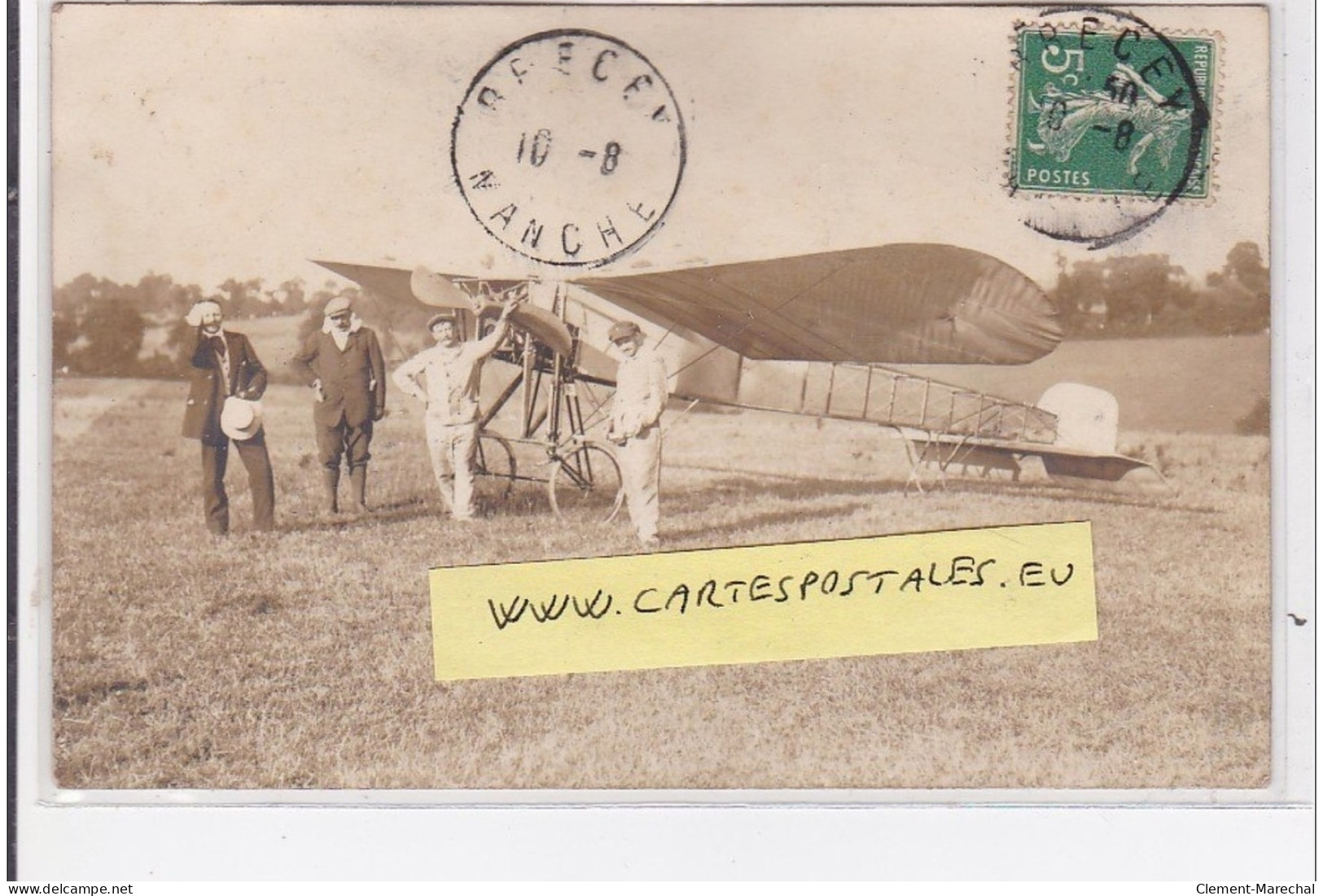 COUTANCES AVIATION : Lot De 2 Cartes Photo Du Meeting Avec L'aviateur LEGAGNEUX (éditée à Avranches)  - Très Bon état - Coutances