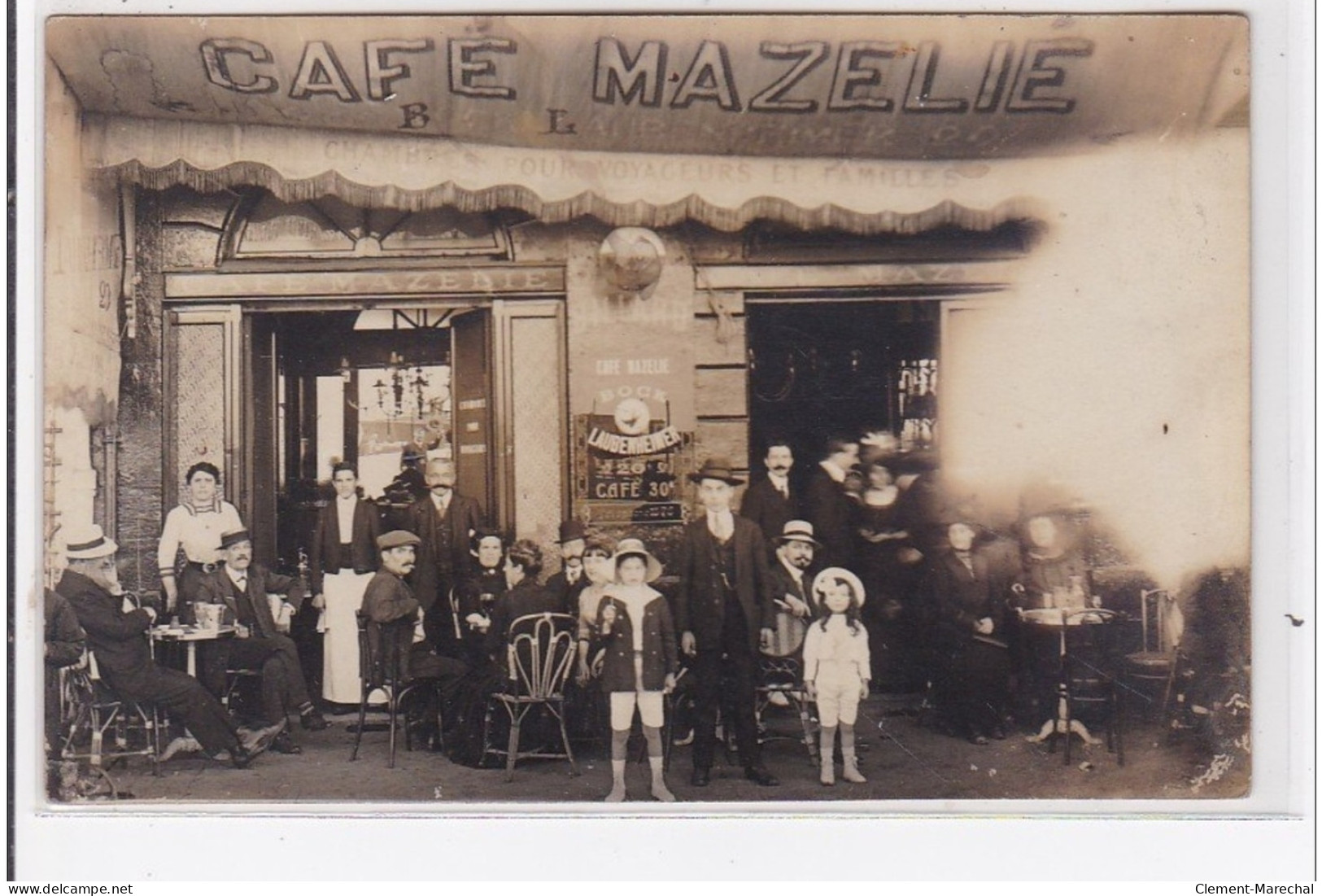 BORDEAUX : Carte Photo Du Café Mazelie - Très Bon état - Bordeaux