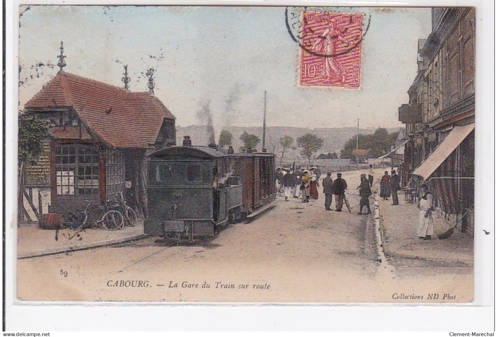 CABOURG : La Gare Du Train Sur Route - Très Bon état - Cabourg