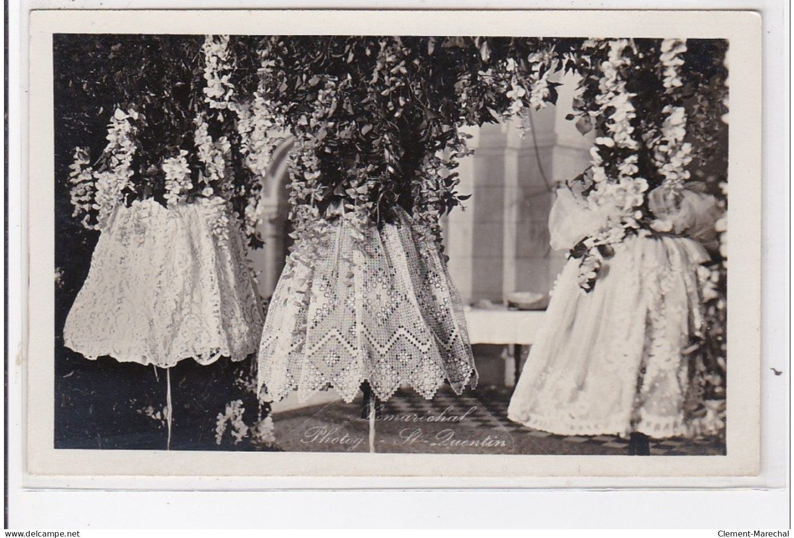 SAINT QUENTIN : Carte Photo (dentelle - Fleurs) (photo LEMARECHAL) - Tres Bon Etat - Saint Quentin