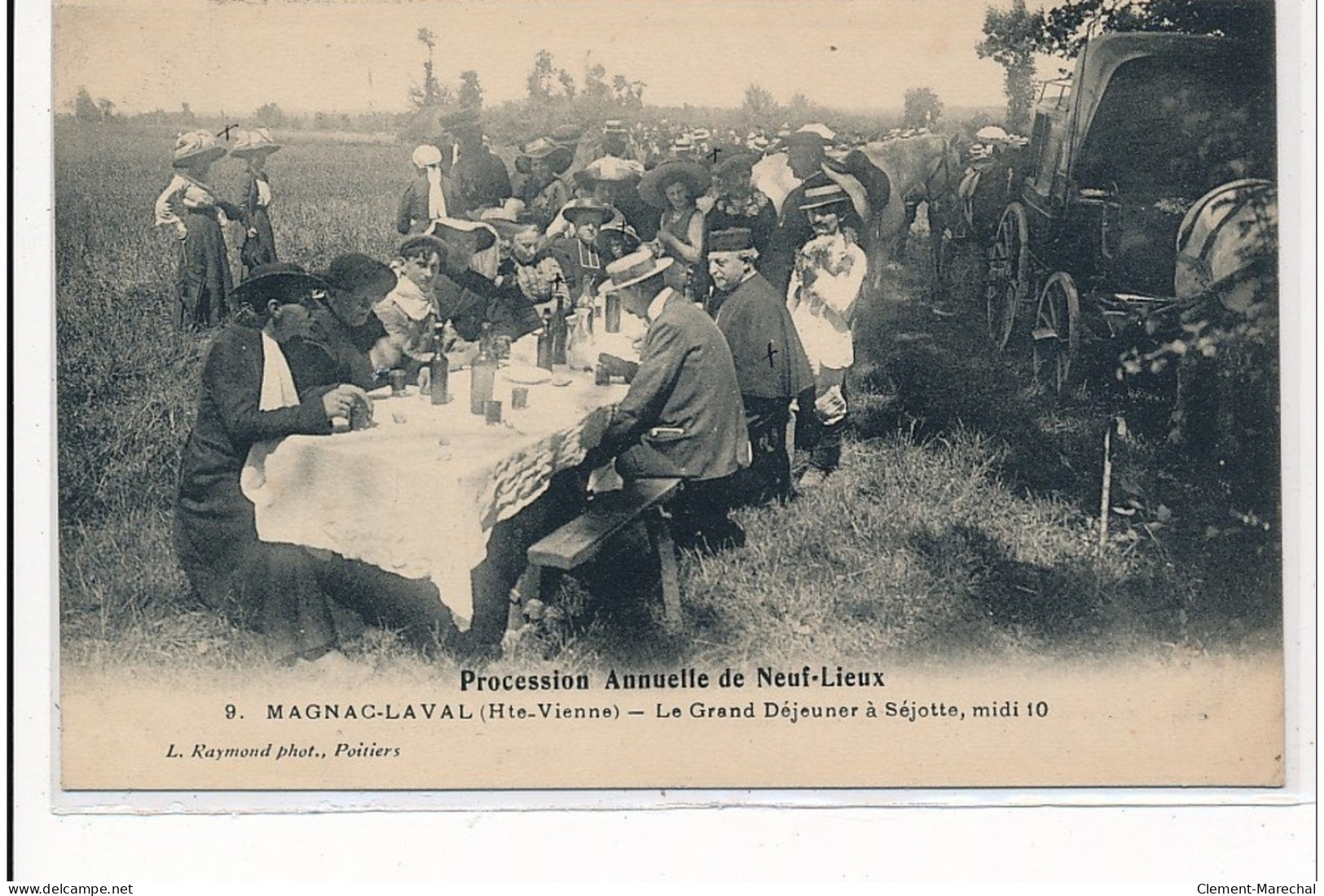 MAGNAC-LAVAL : Procession Annuelle De Neuf-lieux Le Grand Déjeuner à Sejotte Midi 10 - Tres Bon Etat - Autres & Non Classés