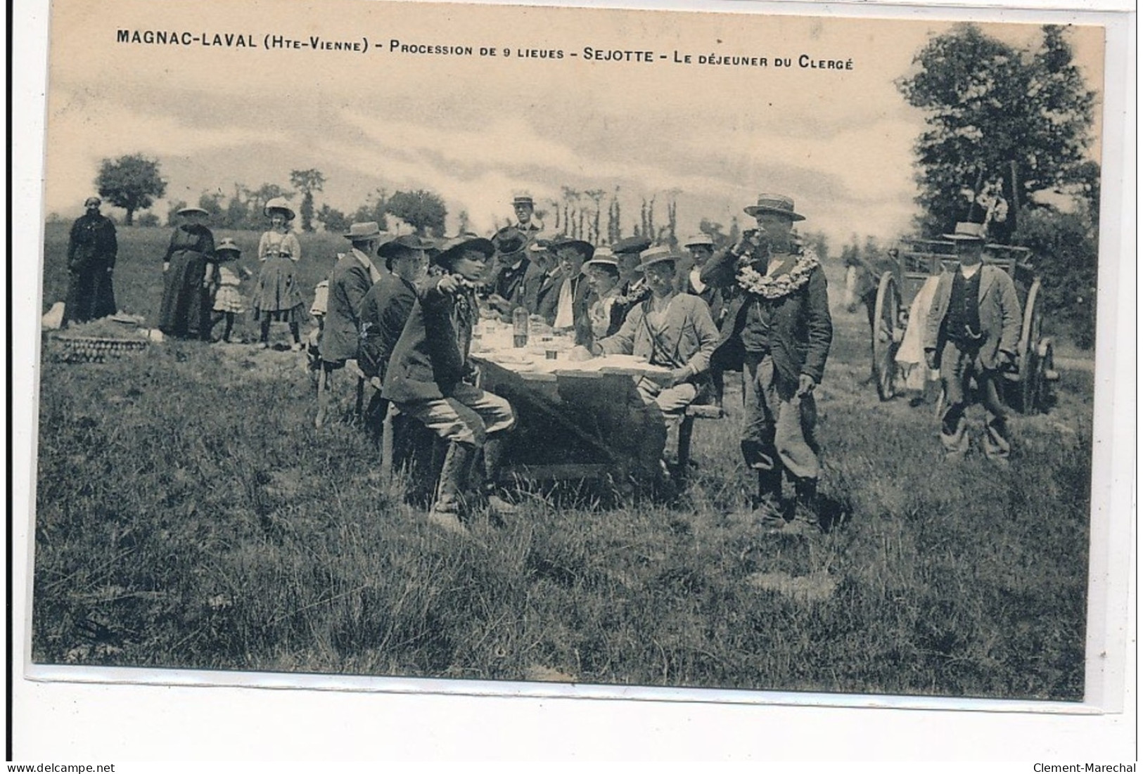 MAGNAC-LAVAL : Procession De 9 Lieues Sejotte Le Dejeuner Du Clergé - Tres Bon Etat - Otros & Sin Clasificación