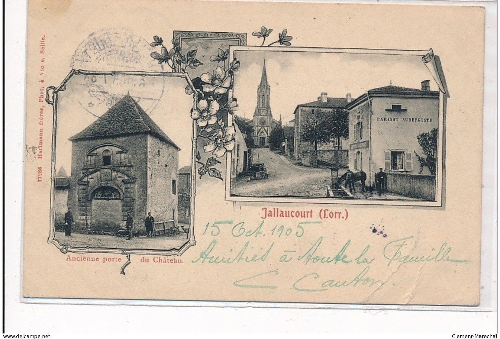 JALLAUCOURT : Ancienne Porte Du Chateau, Parisot Aubergiste - Etat - Sonstige & Ohne Zuordnung