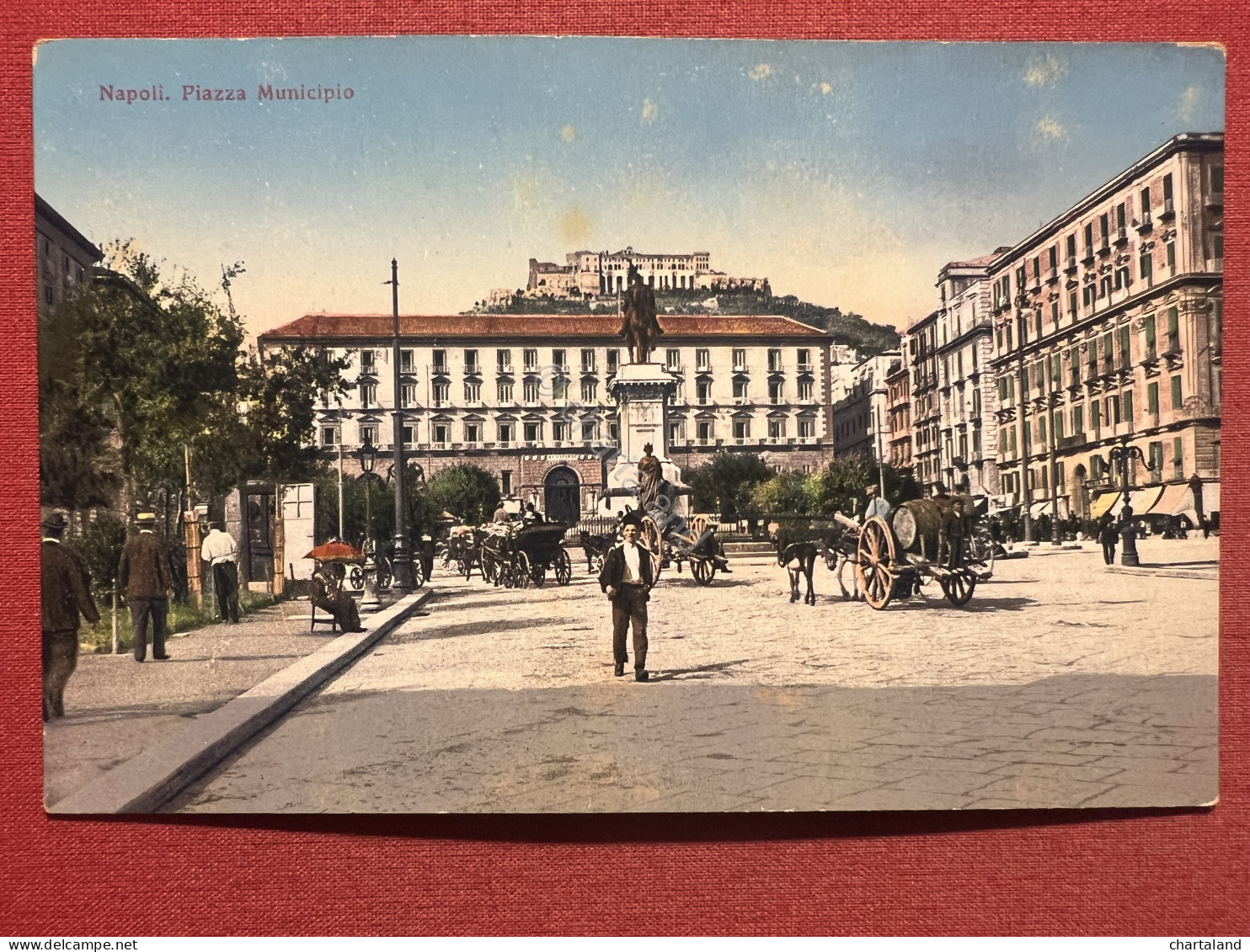 Cartolina - Napoli - Piazza Municipio - 1910 Ca. - Napoli