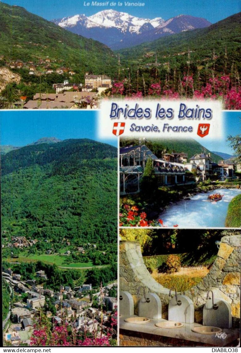 BRIDES-LES-BAINS    ( SAVOIE ) LOT DE 5 CARTES . LA VALLEE ET LE MASSIF DE LA VANOISE  . MULTI-VUES - Brides Les Bains