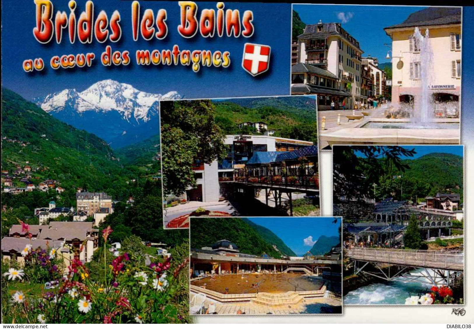 BRIDES-LES-BAINS    ( SAVOIE ) LOT DE 5 CARTES . LA VALLEE ET LE MASSIF DE LA VANOISE  . MULTI-VUES - Brides Les Bains