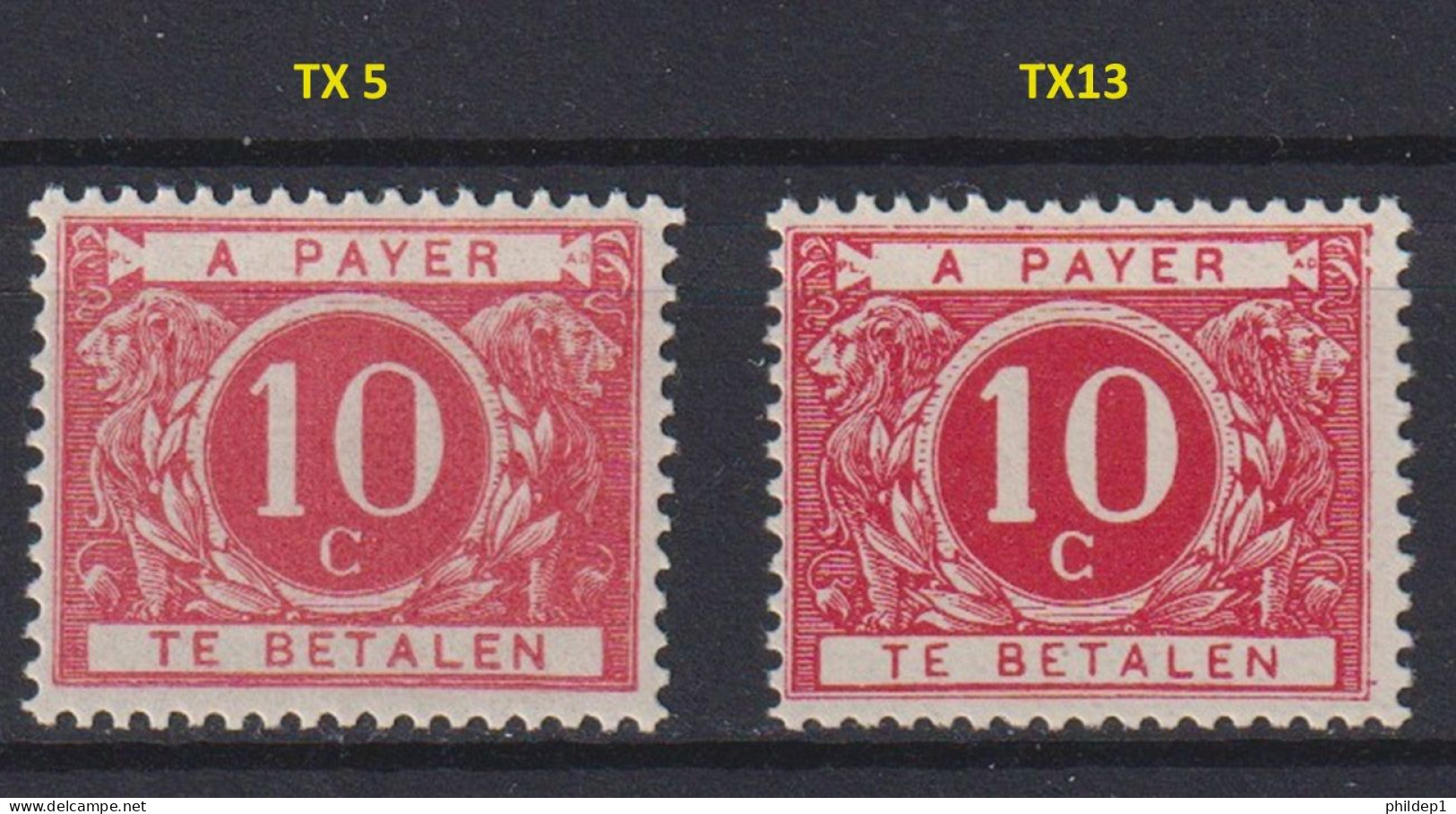 Belgique: COB N° TX13 **, MNH, Neuf(s). TTB !!! (voir Les Scans !!!) - Briefmarken