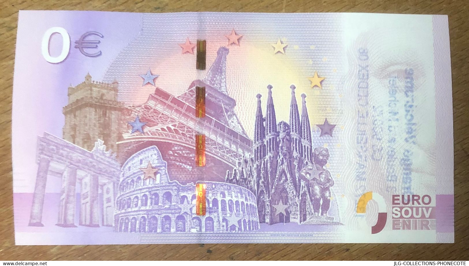 2017 BILLET 0 EURO SOUVENIR ORANGE VÉLODROME + TAMPON EURO SCHEIN BANKNOTE PAPER MONEY BANK PAPIER MONNAIE - Prove Private