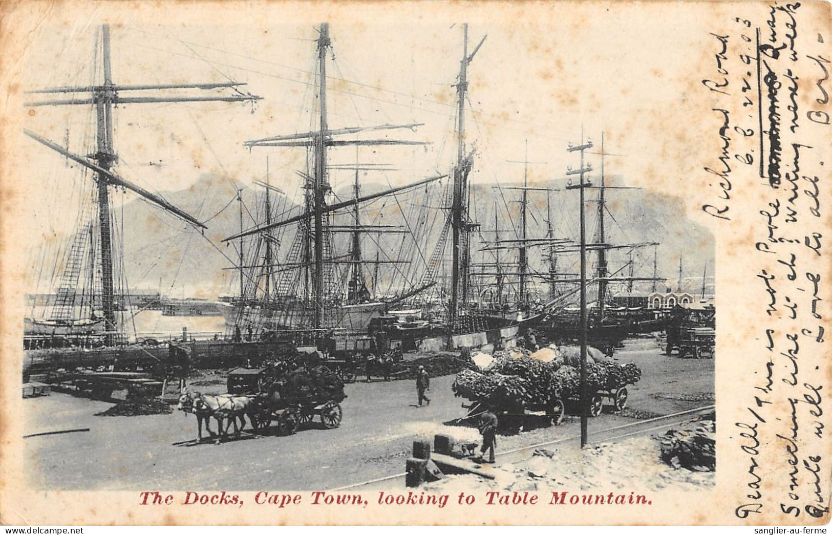 CPA / AFRIQUE DU SUD / THE DOCKS / CAPE TOWN / LOOKING TO TABLE MOUNTAIN - Afrique Du Sud