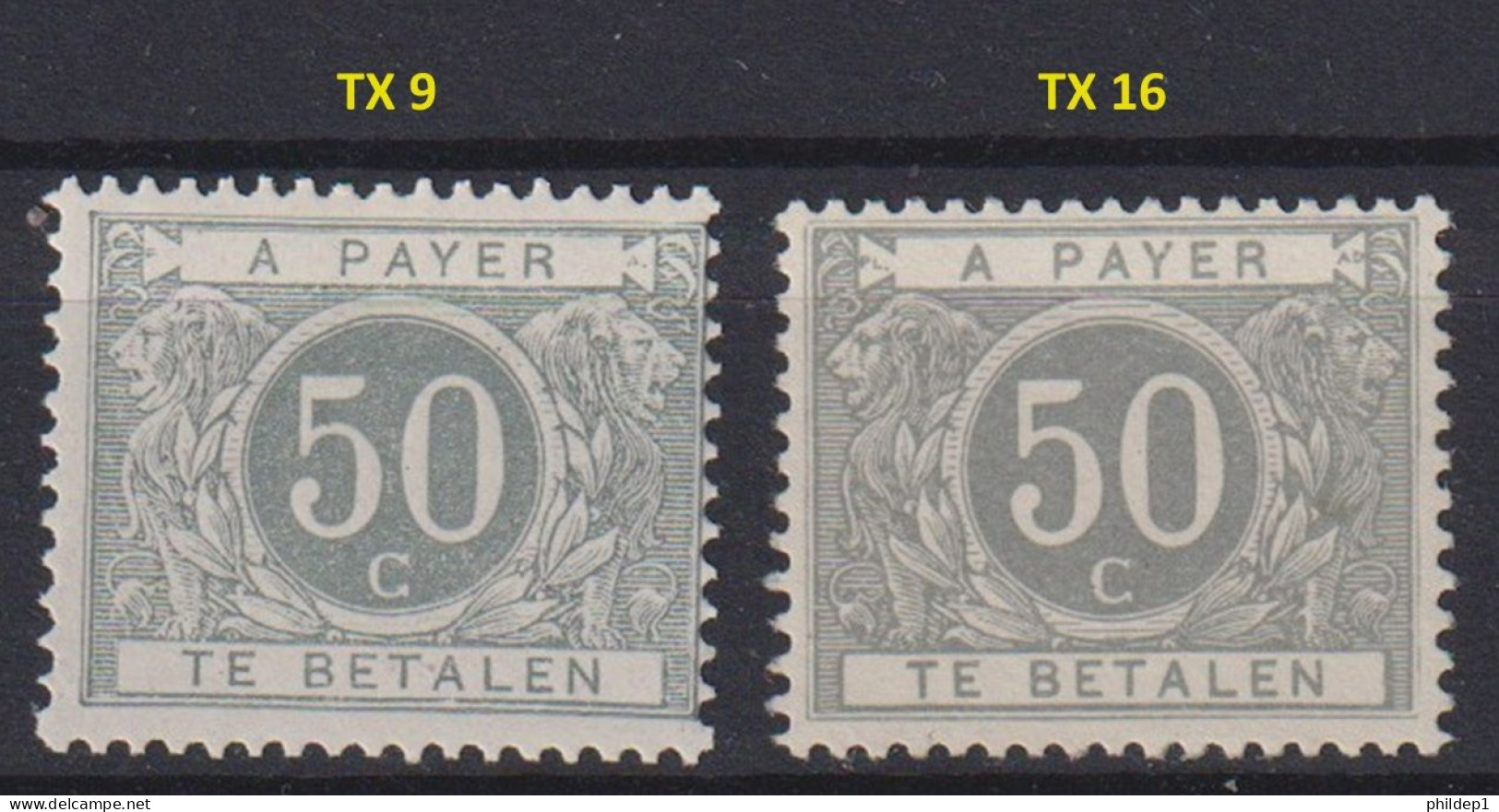 Belgique: COB N° TX16 **, MNH, Neuf(s). TTB !!! (voir Les Scans !!!) - Stamps