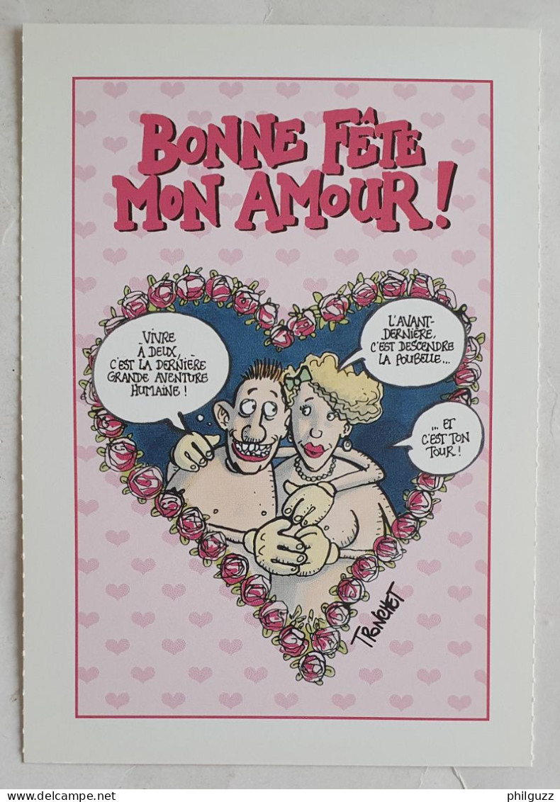 CARTE POSTALE BONNE FETE MON AMOUR TRONCHET PARCOURS BD FNAC 1998 - Cartoline Postali