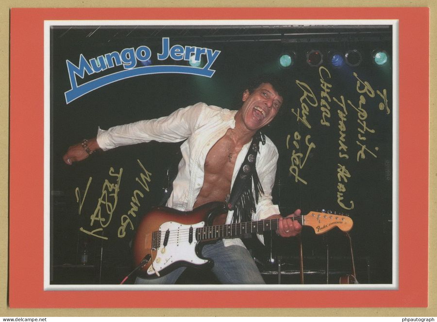 Ray Dorset - Mungo Jerry - British Singer - Nice Signed Photo - 2000s - COA - Zangers & Muzikanten