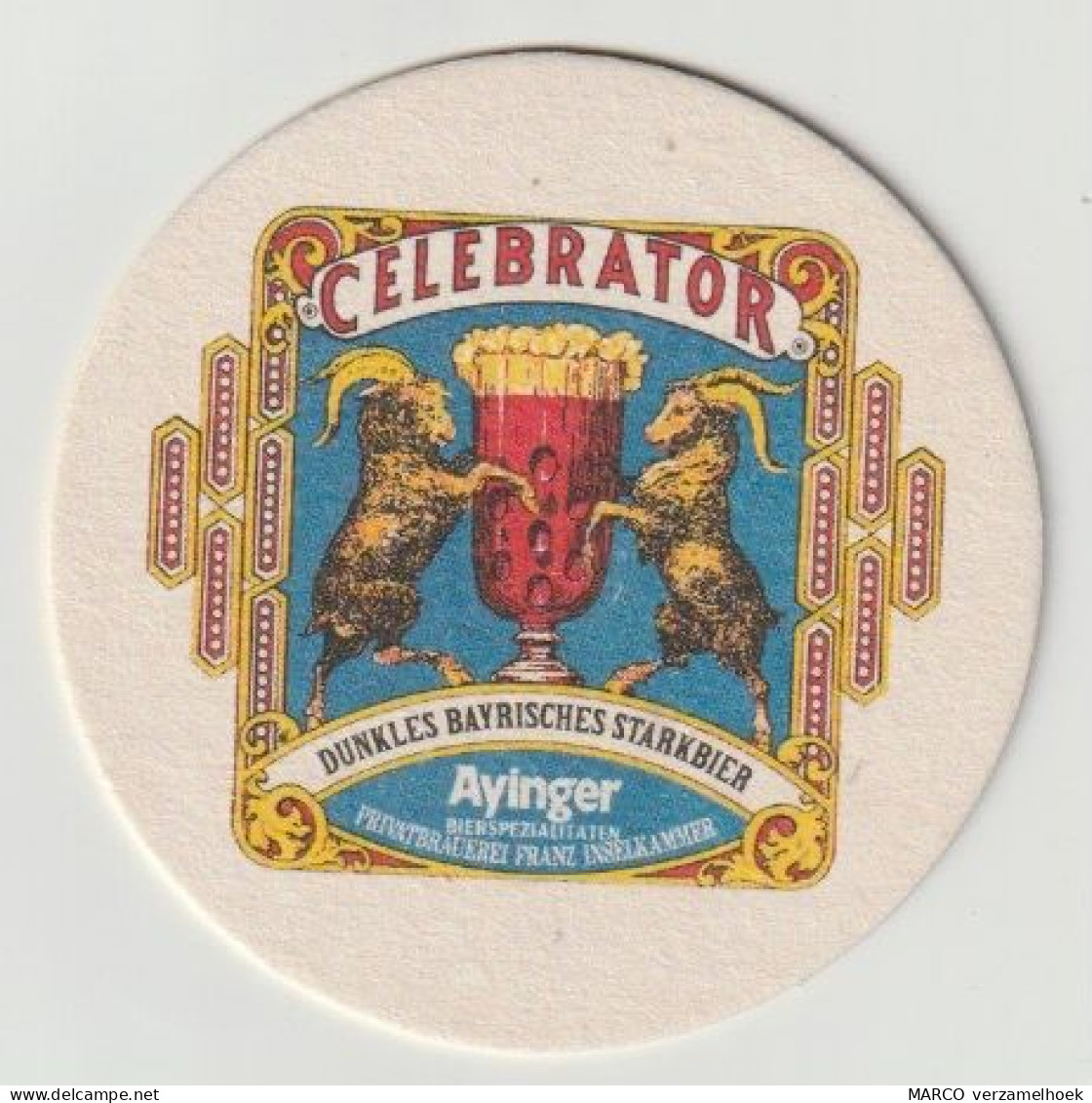 Bierviltje-bierdeckel-beermat Brauerei Aying Franz Inselkammer KG Aying (D) Celebrator - Portavasos
