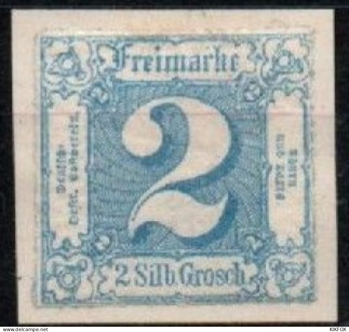 ALTDEUTSCHLAND , THURN UND TAXIS, 1865,  MI 39, 2 SILBERGROSCHEN, ZIFFER IM QUADRAT UNGEBRAUCHT, - Ungebraucht