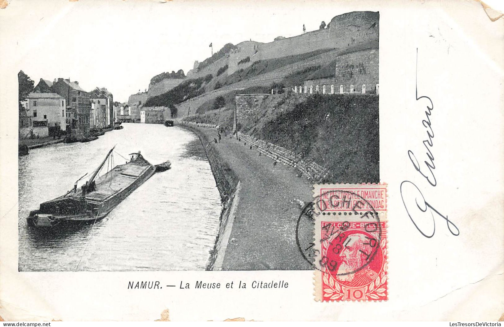 BELGIQUE - Namur - La Meuse Et La Citadelle - Bateaux - Vue Générale - Carte Postale Ancienne - Andere & Zonder Classificatie