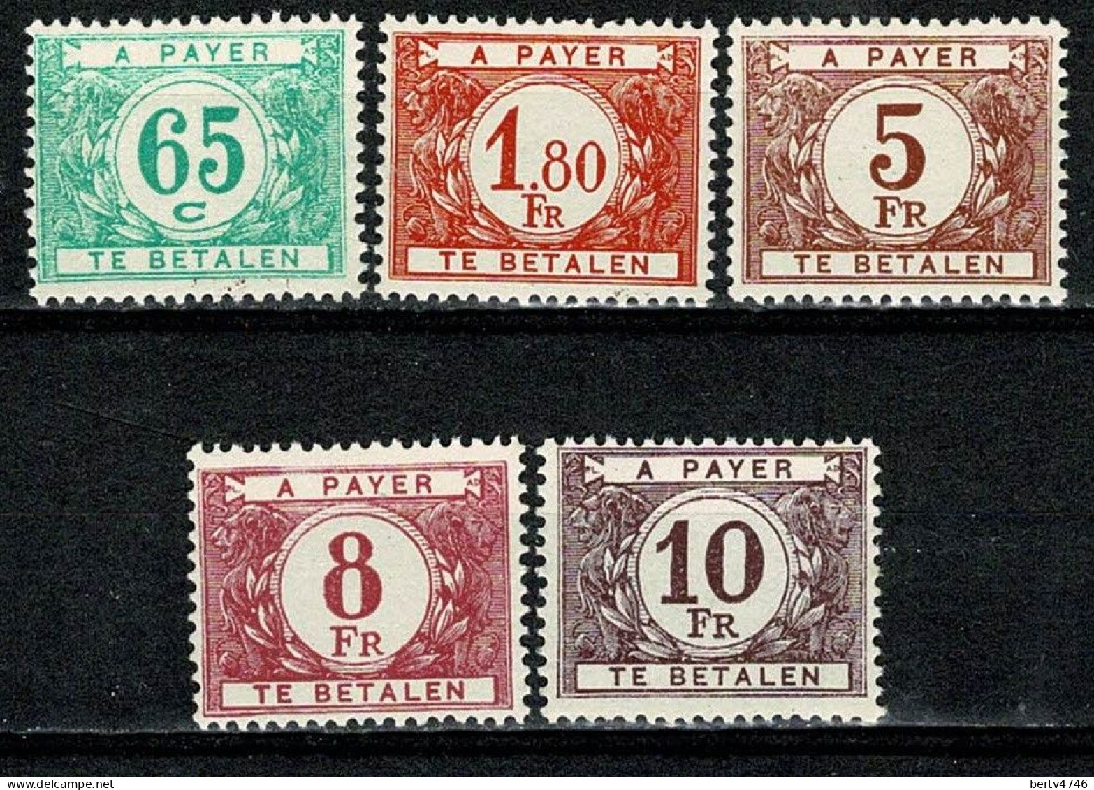 Belg. 1948 TX 56**, 58**, 62**, 64**, 65** MNH - Stamps