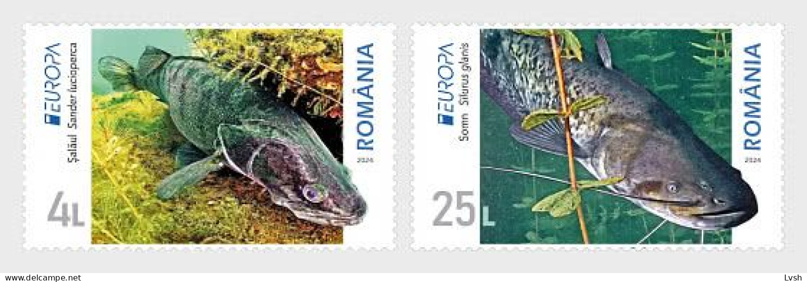 Romania.2024.Europa CEPT.Underwater Fauna And Flora.2 V. ** . - Pesci