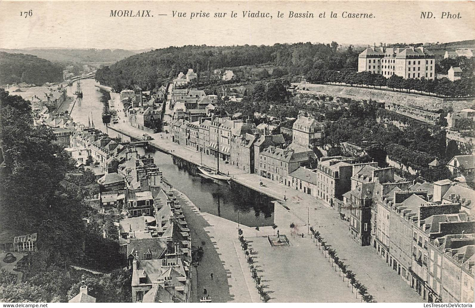 FRANCE - Morlaix - Vue Prise Sur La  Viaduc - Le Bassin Et La Caserne - N D Phot - Carte Postale Ancienne - Morlaix