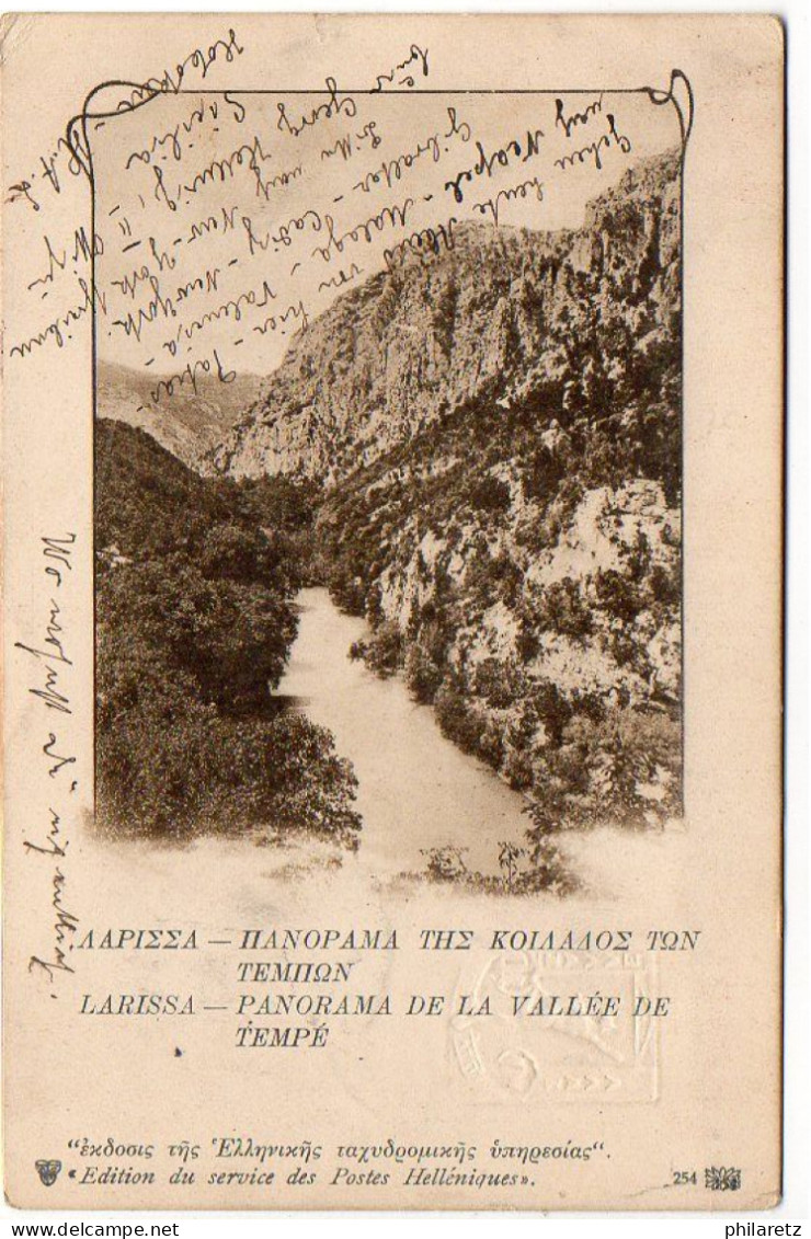 Grèce - Entier Postal Illustré 'Panorama De La Vallée De Tempé' - Entiers Postaux