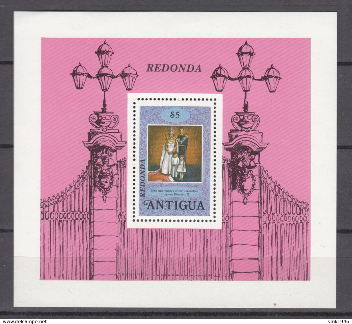 Redonda 1978,1V In Block,coronation,MNH/Postfris(L4474)) - Koniklijke Families