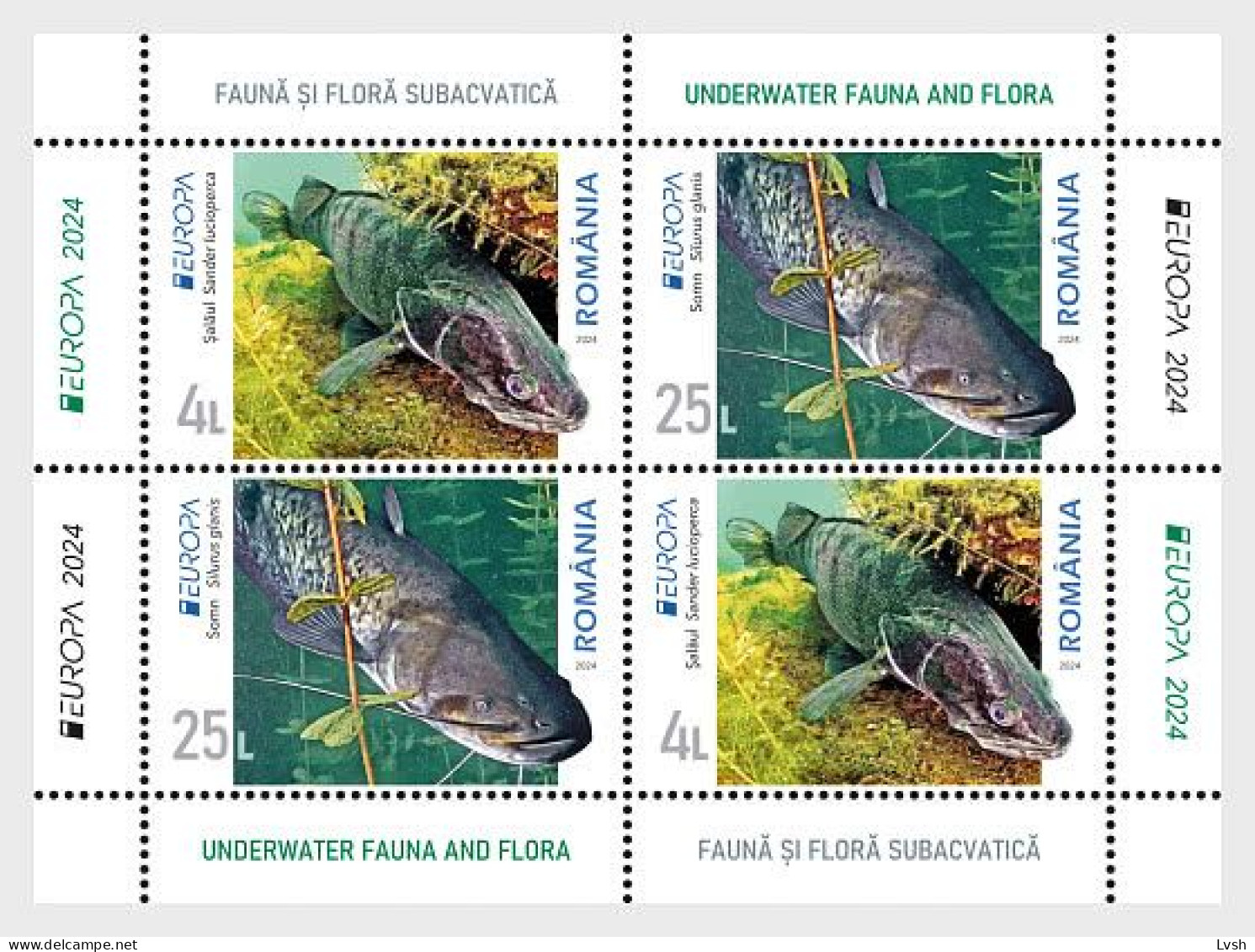 Romania.2024.Europa CEPT.Underwater Fauna And Flora.s/s **  /1/. - Blocchi & Foglietti