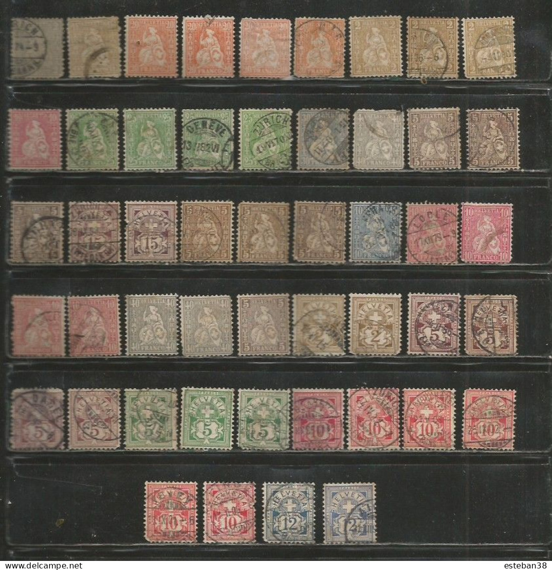 Suisse Timbres Diverses - Usados