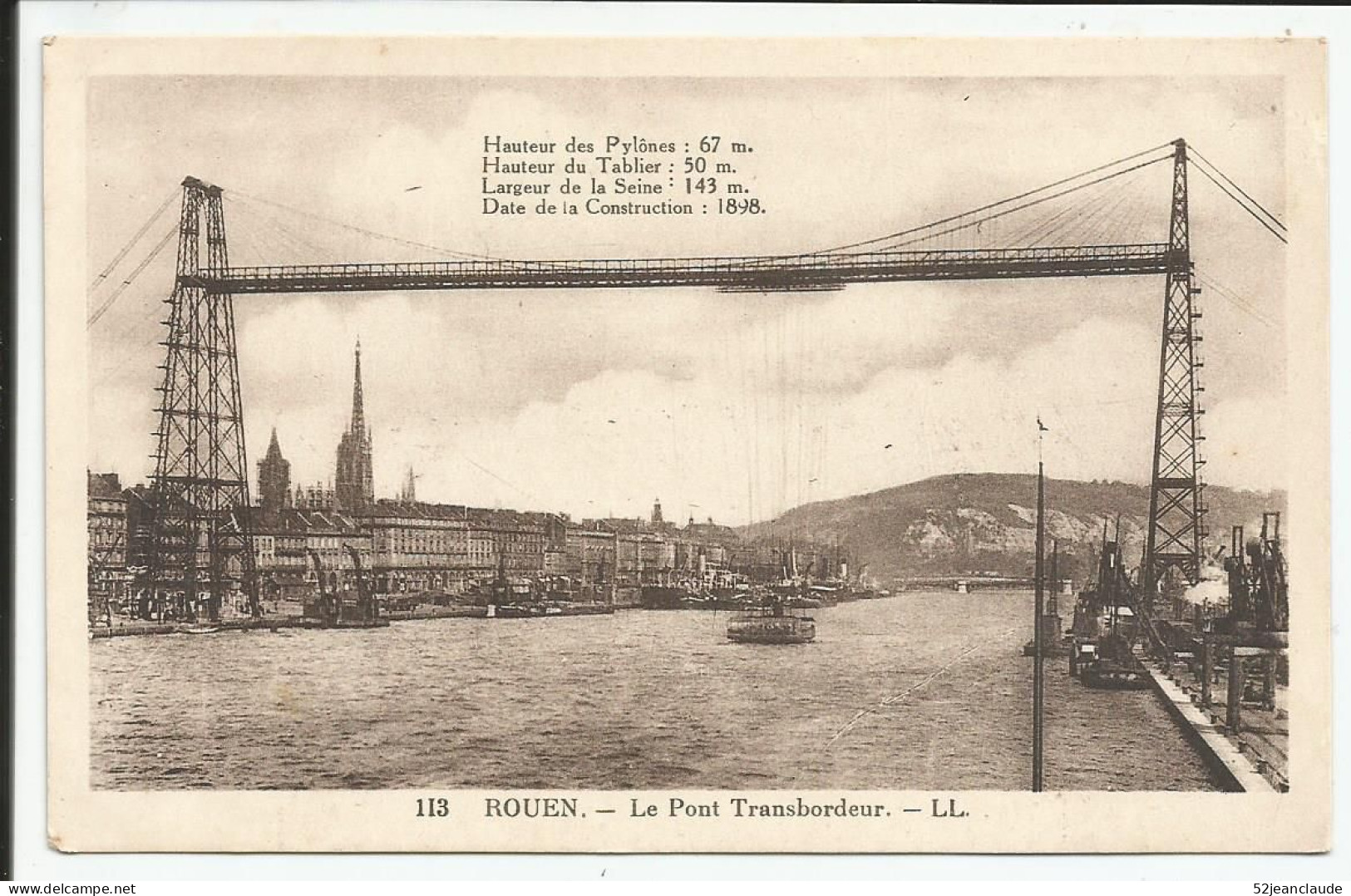 Le Pont Transbordeur     1930    N° 113 - Rouen