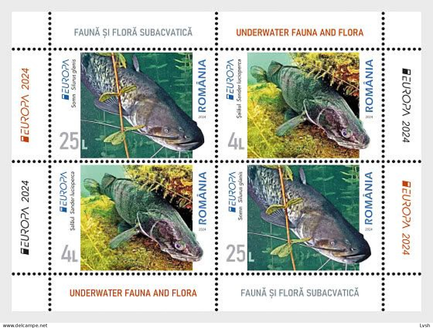 Romania.2024.Europa CEPT.Underwater Fauna And Flora.s/s **  /2/. - Pesci