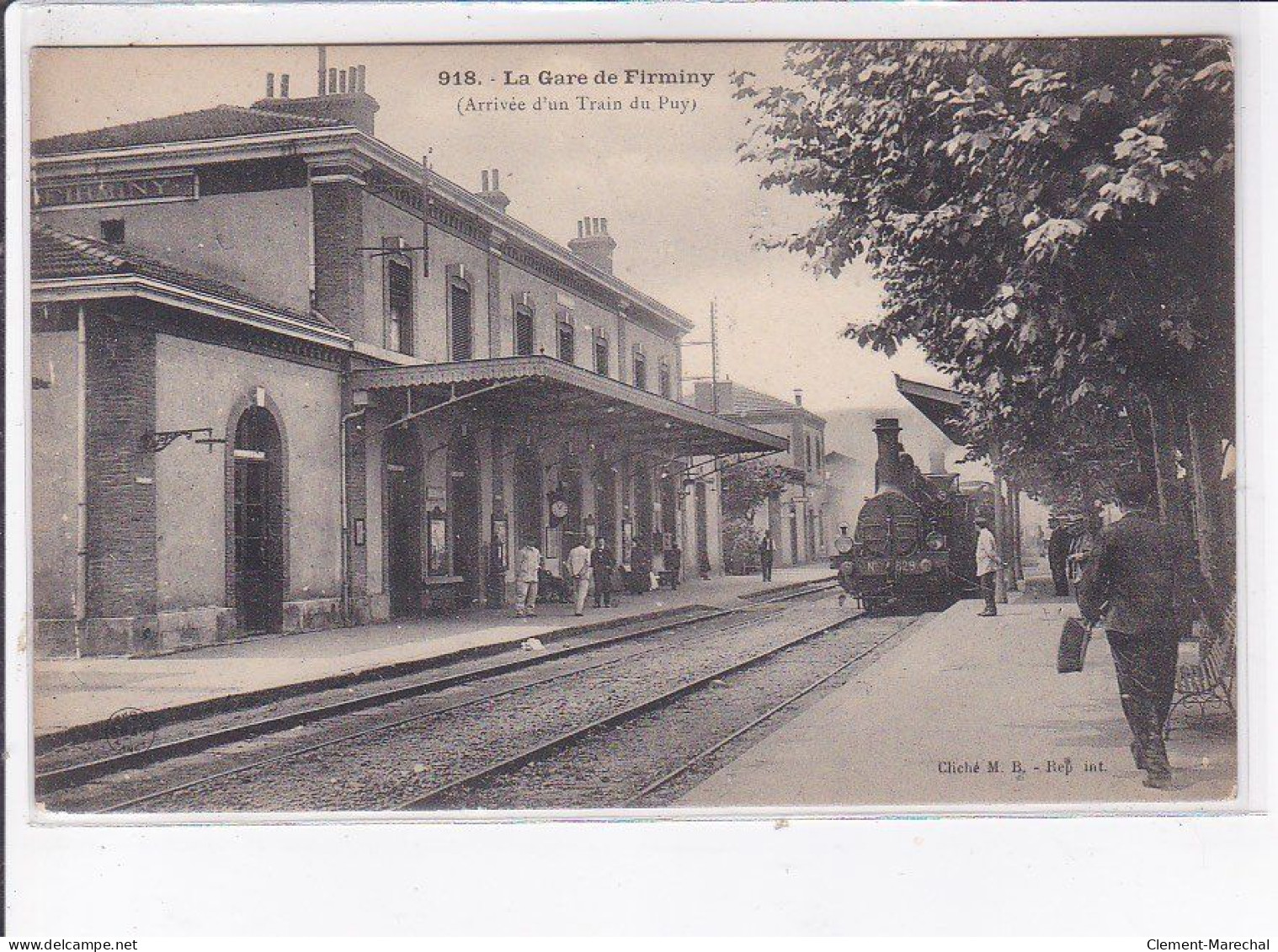 FIRMINY: La Gare, Arrivée D'un Train Du Puy - Très Bon état - Firminy