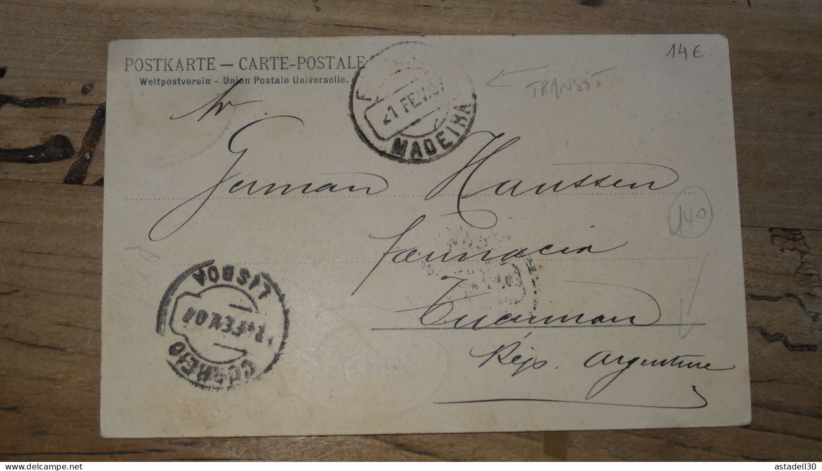 Carte De L'Allemagne Pour L'Argentine , Avec Cachets Transit A Lisboa Et Madeira ............ 240424-18722 - Cartas & Documentos
